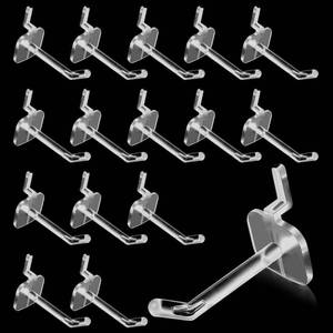 lot 4742 image: Lemecima 100 Pcs 2 Inch Plastic Pegboard Hooks Peg Board Shelving Hooks Pegboard Locking Hooks for Peg Boards Craft, Storage, Garage, Kitchen, Tools and More