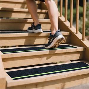 lot 4746 image: LifeGrip Anti Slip Traction Treads with Glow in Dark Stripe (15-Pack), 6 X 24, Best Grip Tape Grit Non Slip, Outdoor Non Skid Tape, High Traction Friction Abrasive Adhesive for Stairs Step