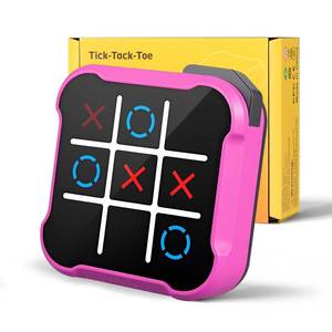 lot 4777 image: Tic Tac Toe Game, 4 in 1 Handheld Educational Game Machine, Electronic Tic Tac Toe Game for Education and Memory Growth, Home, Toy Board Game for Kids and Adults (Purple)