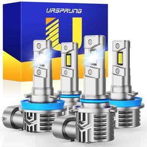 lot 4791 image: Ursprung Ultra Bright H11 9005 Led Bulb Combo, Upgraded 5th-Gen 16 CSP for Superior Brightness, 6500K Cool White, H8H9HB3 Fog Bulb, 90,000 Hours Lifespan, IP68 Waterproof, Pack of 4