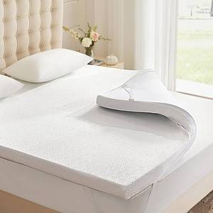 lot 142056 image: Eiayeebil 2 Inch Memory Foam Mattress Topper Full, Memory Foam Pad with Removable & Washable Cover, Bed Topper for Back Pain, Non-Slip Ventilated Design, Full Size