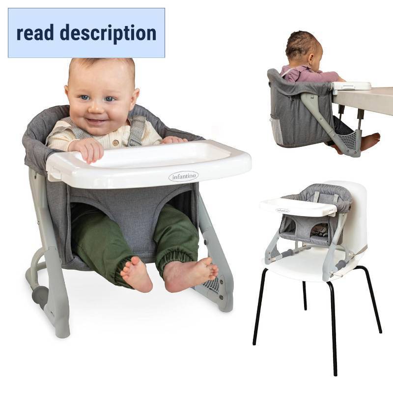 lot 171160 image: Infantino the Ultimate Travel Booster, Versatile and Travel-Friendly Booster, High Chair and Seat for On-the-Go Families, Gray