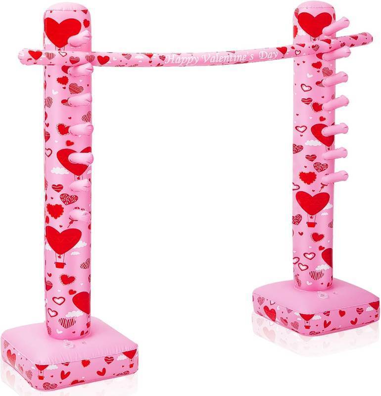 lot 371148 image: Poen Valentines Inflatable Limbo Game for Adults - Valentines Day Party Decoration and Carnival Fun for Outdoor Supplies