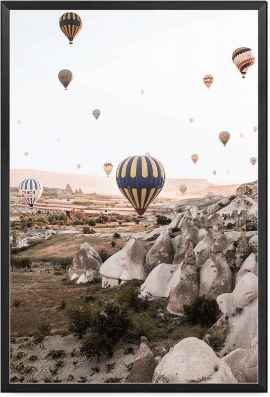 lot 371174 image: GEORHJ Canvas Art Poster Canvas Print Painting Poster Hot Air Balloons Wall Picture Art Living Room Home Decor Modern Home and Bedroom Decoration 12x18inch