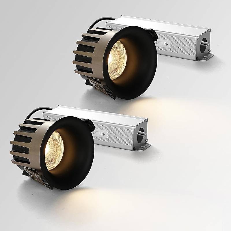lot 301369 image: 3 Inch Recessed Ceiling Light,3CCT Recessed Lights with J-Box,Trimless Gimbal Canless Light 3000-6000K Selectable, 12W 1200LM,IP65,ETL & FCC for Living Room,Kitchen,Bathroom Black
