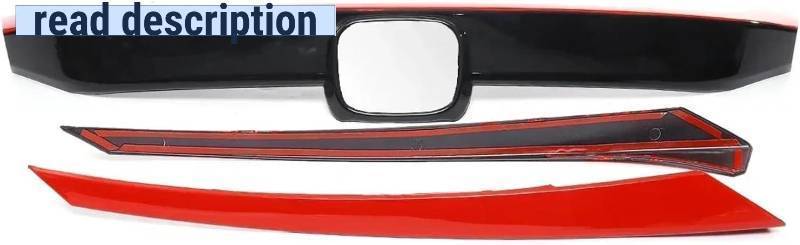 lot 111566 image: Retails for $132 Glossy Black Mesh Front Hood Grille Grills JDM-CTR Sport Style Compatible For Honda Civic 2016-2019 10th Gen Replacement Part Body Kit(Style 2)