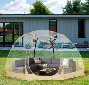 lot 16375 image: Pop Up Bubble Tent, 15.5  15.5FT Weather Proof Pod, Cold Protection Camping Tent - Retail $300