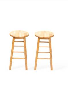 lot 16379 image: Mainstays Wooden Bar Stool Set - Retail $48