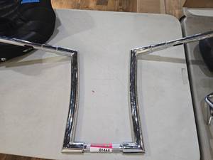 lot 1464 image: 16in Harley Dyna Wide Glides Low Riders Rise Monster 1-12 Fat Bar 1 Clamp Handlebar