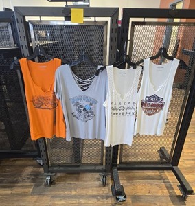 lot 9094 image: (4) Harley-Davidson Womens Tank Tops - Size M
