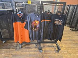 lot 9109 image: (4) Harley-Davidson Performance Work Shirt &amp T-Shirts - Size 4XL