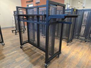 lot 11007 image: Heavy Duty Industrial Mobile Clothing and Display Rack