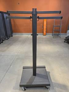 lot 11077 image: Rolling Retail Display Stand with Adjustable Arms
