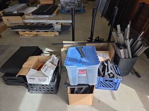 lot 11120 image: Industrial Steel Shelving Brackets and Components Lot