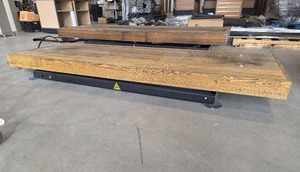 lot 11157 image: Industrial Hydraulic Display with Wooden Platform