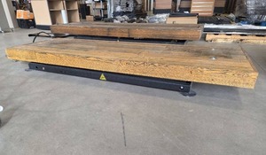 lot 11158 image: Industrial Hydraulic Display with Wooden Platform