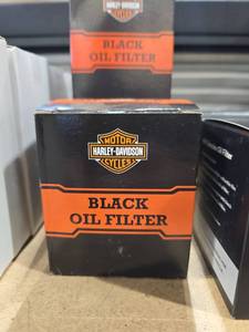 lot 9179 image: (3) Harley-Davidson Black Oil Filter 63805-80A