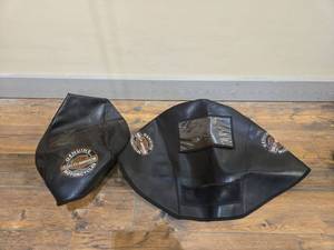 lot 9212 image: Harley-Davidson Leather Motorcycle Tank And Fender Cover