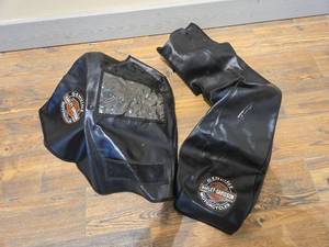 lot 9218 image: Harley-Davidson Leather Motorcycle Tank And Fender Cover