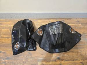 lot 9219 image: Harley-Davidson Leather Motorcycle Tank And Fender Cover