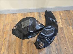 lot 9220 image: Harley-Davidson Leather Motorcycle Tank And Fender Cover