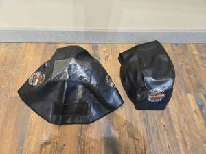 lot 9221 image: Harley-Davidson Leather Motorcycle Tank And Fender Cover