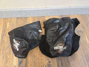 lot 9222 image: Harley-Davidson Leather Motorcycle Tank And Fender Cover