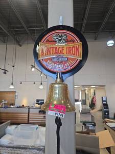 lot 9244 image: Harley-Davidson Motor Oil Sign with Bell