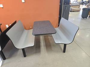 lot 9255 image: Commercial Cafeteria Bench Seating Unit