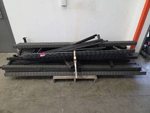 lot 9259 image: Industrial Metal Storage Rack Components