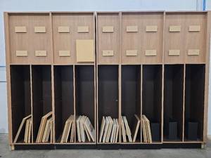 lot 9265 image: Cabinet with Shelves - Set of 5