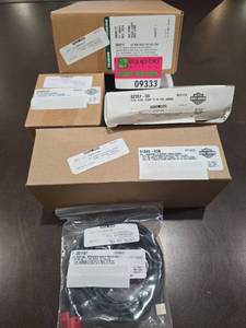 lot 9333 image: Harley-Davidson OEM Parts Lot - Mirror Kit, Shock Spacer, Fuel Hose