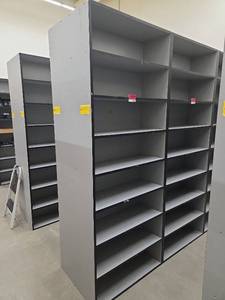 lot 11167 image: Wooden Office Storage Shelving Unit