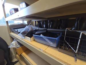 lot 11258 image: Metal Retail Display Shelving Parts
