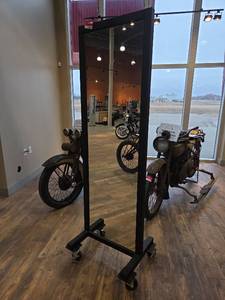lot 11267 image: Heavy-Duty Motorcycle Mirror on Casters
