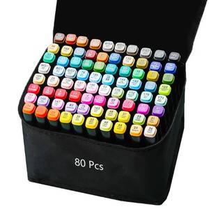 Zmcik 80 Colors Alcohol Markers Art Markers for Kids and Adult Drawing Marker Dual Tip Coloring Painting Perfect for Boys Girls Students Gift - Retail: $21