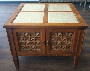 Mid Century Modern End Table with Tile Top