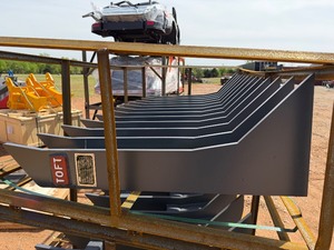 lot 4035 image: Unused TOFT Skid Steer Rake 72 in (ST-72)-Pusher Type Root Rake