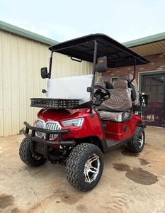 lot 4040 image: Unused RED SDLANCH Electric Golf Cart (SDLGC80) New Grill Design