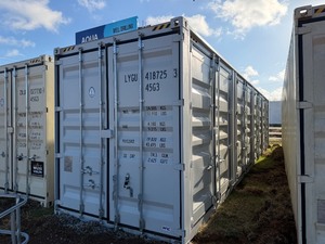 lot 4248 image: Unused 40ft High Cube Multi-Door Storage Container