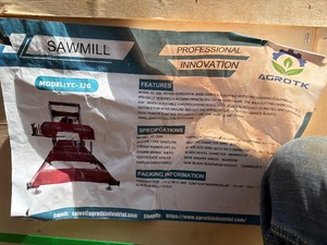 lot 4271 image: Unused AGT Portable Sawmill 32 in (YC-32G)