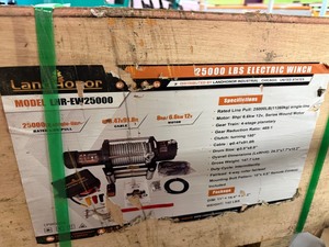 lot 4360 image: Unused Landhonor 25000 LBS Electric Winch (LHR-EW25000)