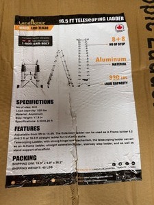 lot 4376 image: Unused Landhonor Extension Ladder ( LHR-TL638)