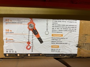lot 4386 image: Unused Landhonor 2-Ton Lift Hand Chain Lever Hoist (LHR-SB2T3M)