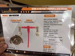 lot 4409 image: Unused Landhonor 9200 LB Ratchet Binders & G70 Chains Set of 15 (LHR-RC9200)