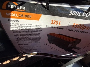 lot 4115 image: Unused Arteer 300L Concrete Mixer (CM-300V)