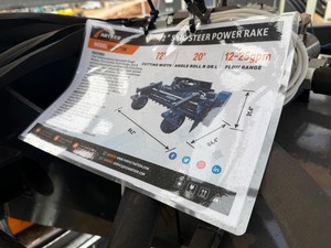 lot 4132 image: Unused Arteer 72 in Skid Steer Power Rake (SSPR-72W)