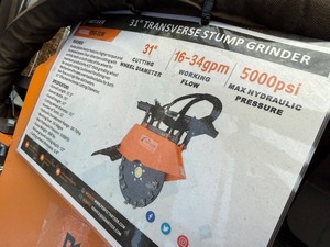 lot 4117 image: Unused Arteer 31 in Transverse Stump Grinder (TSG-31W)