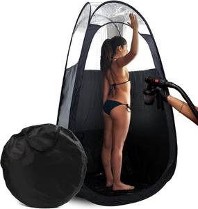 lot 2324 image: $47 Large Spray Tan Tent   Deluxe Pop Up Booth with Clear Window