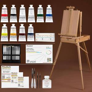 lot 2326 image: $130 MEEDEN Art Set with French Easel Acrylic Painting Kit